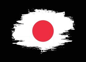 New brush grunge texture Japan flag vector