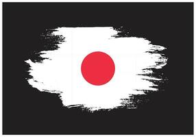 vector de bandera de japón de trazo de pincel de mancha