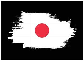 vector de bandera de trazo de pincel de japón