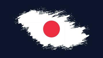 vector de bandera de japón de trazo de pincel moderno