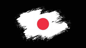 vector de bandera de japón de trazo de pincel de bienvenida