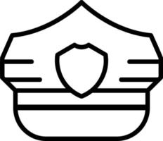 diseño de icono de vector de sombrero de policía