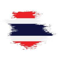 Vector paint brush stroke Thailand flag