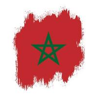 Colorful brush effect Morocco flag vector