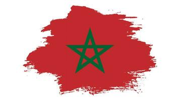 New Morocco grunge flag design vector