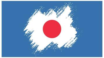 Flat Japan grunge flag vector