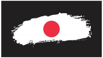 Splash grungy Japan flag design vector