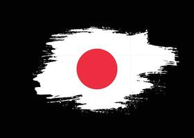 Professional distressed grunge texture Japan flag vector