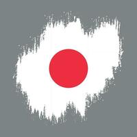 Faded grungy style Japan flag vector