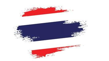 vector de bandera profesional de tailandia grunge