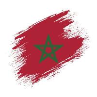 Hand paint professional abstract Morocco flag vector