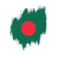 vector de bandera de bangladesh vintage de textura grunge plana