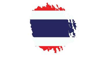 Vintage brush effect Thailand flag vector