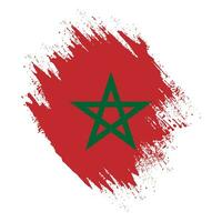 Morocco distressed grunge flag vector
