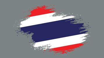 New brush grunge texture Thailand flag vector