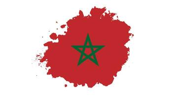 Morocco paintbrush frame flag vector