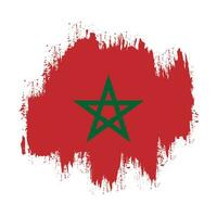 Morocco grunge texture flag vector