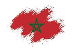 Faded grungy style Morocco flag vector