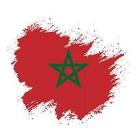 Splash brush stroke Morocco flag vector