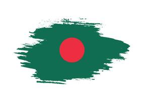 Abstract brush stroke Bangladesh flag vector