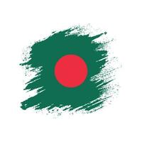 Colorful hand paint Bangladesh grunge flag vector