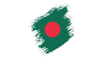 vector de bandera de bangladesh de trazo de pincel gráfico