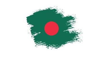 Stripe brush stroke Bangladesh flag vector