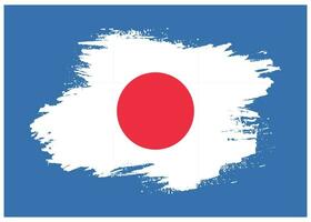 Distressed abstract Japan flag vector
