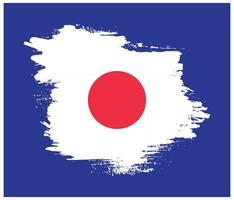 diseño de vector de bandera de japón de estilo vintage