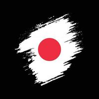 Abstract Japan grunge texture flag vector