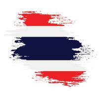 Abstract grunge stroke Thailand flag vector