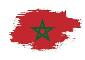 Brush stroke Morocco flag vector