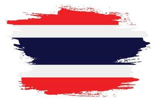 Paint brush stroke clipart Thailand flag vector