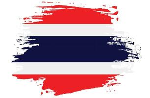 Thick brush stroke Thailand flag vector