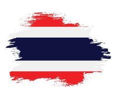 Paint grunge brush stroke Thailand flag vector