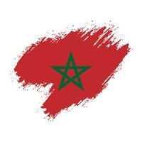 New vintage splash Morocco flag vector