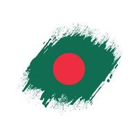 Grunge effect Bangladesh flag design vector