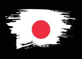 Professional grunge texture Japan splash flag vector