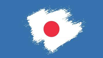 Japan brush grunge flag vector