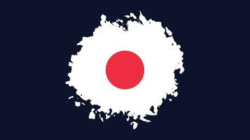 Brush stroke free Japan flag vector