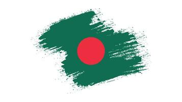 vector de bandera de bangladesh de trazo de pincel aislado