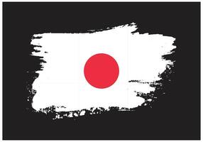 pincel trazo grunge textura japón bandera vector