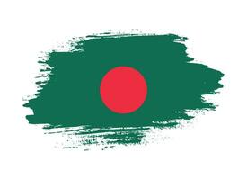 Paint brush stroke shape Bangladesh flag vector