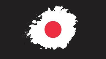 vector de bandera de japón de trazo de pincel grunge