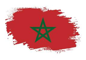 Texture effect Morocco flag vector