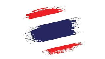 diseño de la bandera de tailandia con efecto grunge vector