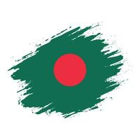 New splash grunge texture Bangladesh flag vector