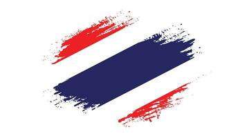 Flat grunge texture vintage Thailand flag vector