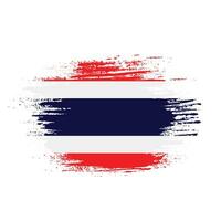 Dirty brush stroke Thailand flag vector