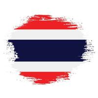 Grunge brush stroke Thailand flag vector